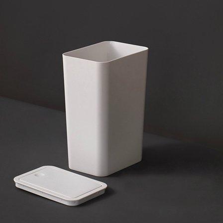 HONMEET Modern Trash Can for Bathroom Waste Collection Plastic 1Pcs