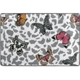 thumbnail image 4 of SKYSONIC 36x24in Leopard Butterflies Area Rug, Non-Slip Floor Carpet for Indoor Living Dining Room Bedroom, 4 of 7