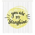 thumbnail image 3 of Ambesonne White Shower Curtain, Hand Drawn Sun Romance, 69"Wx84"L, Pale Yellow Black, 3 of 5