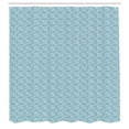 thumbnail image 2 of Ambesonne Antique Shower Curtain, Retro Revival Curly Flower, 69"Wx84"L, Bluegrey and White, 2 of 4