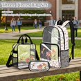 thumbnail image 2 of Kuiaobaty Lily Dragonfly Print Clear Backpack Set for Girls Lightweight Clear Backpack and Pencil Case with Side Pockets Heavy Duty Bookbag with Lunch Bag for School, 2 of 5