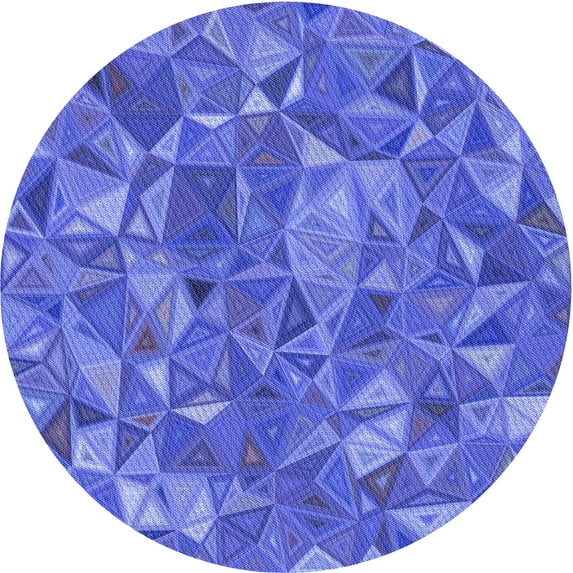 Ahgly Company Indoor Round Patterned Sky Blue Dress Blue Area Rugs, 6' Round