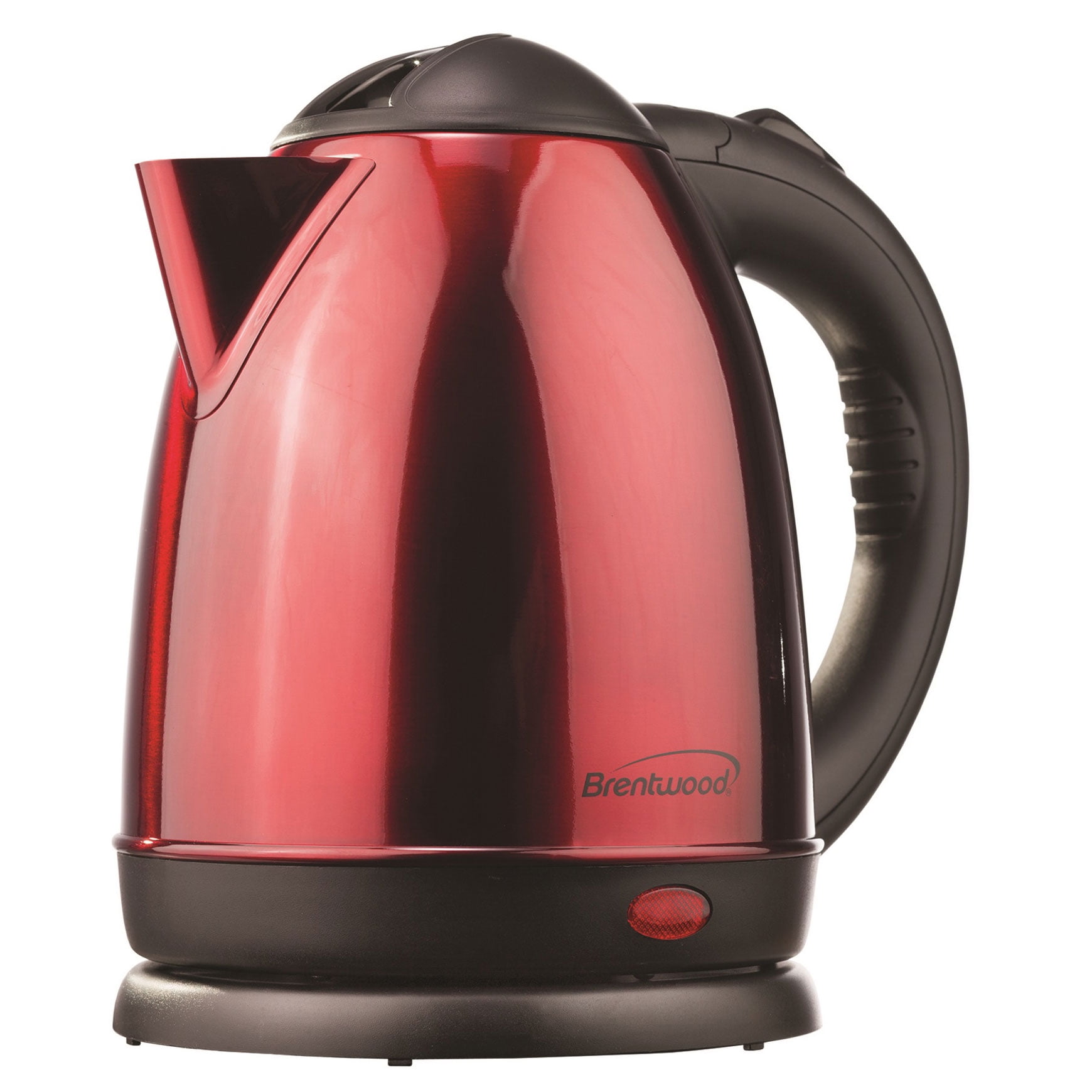 Brentwood Tempered Glass Tea Kettles, 1.7-Liter, Red 