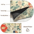 thumbnail image 6 of 3'x5' Area Rugs, Red Pink Floral Indoor Outdoor Area Rug for Living Room Bedroom, Vintage Watercolor Bird Flower Leaf Plant Washable Bathroom Rugs Kitchen Floor Carpet Mats Home Decor Aesthetic, 6 of 8