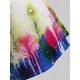 thumbnail image 4 of Impreso plumas del anillo o con pliegues más el tamaño sin mangas Rosegal  Camisetas sin mangas de talla grande, 4 of 5