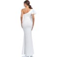 thumbnail image 2 of HSHDLDF Women's One Shoulder Ruffled Split Mermaid Evening Gown Cocktail Long Formal Dress, 2 of 5