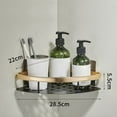 thumbnail image 7 of Bathroom Shelf No Drilling Wall Mounted Shelf Toilet Shampoo Storage Rack Cosmetic Shelf Bathroom Accessories Bathroom Organizer (golden 2 Square), 7 of 7
