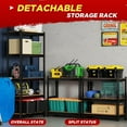 thumbnail image 4 of FDW 11.8 D x 27.6 W x 60 H 5-Tier Steel and Wood Material Strong Load-bearing 1655LBS Garage Storage Rack, 4 of 8