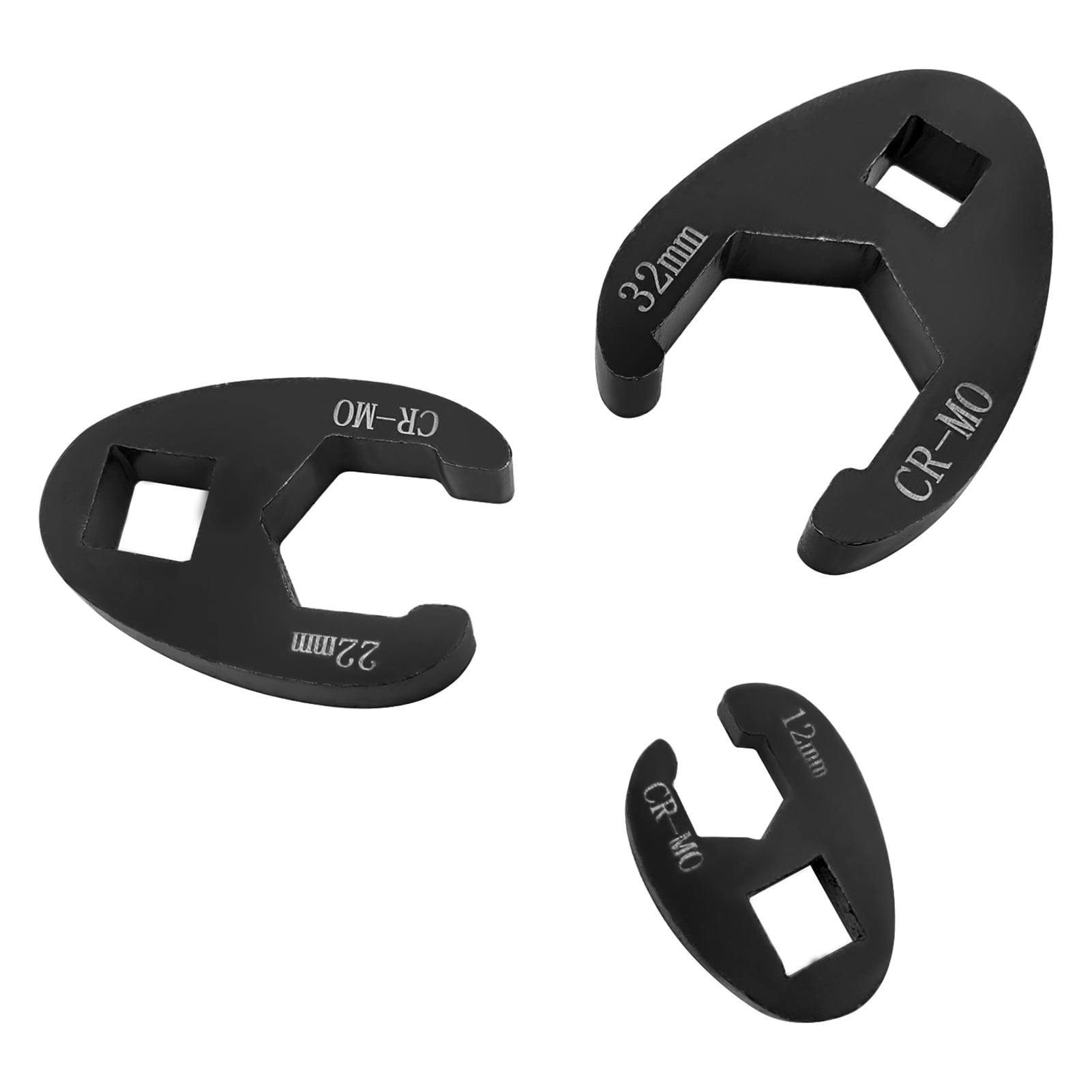 3/8'' and 1/2'' Drive Crowfoot Flare Nut Wrench Set, 19Pcs Metric Tool 8 to 32 mm Sizes, Flare Nut Wrench set for 3/8in and 1/2in Drive Ratchet