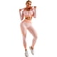 thumbnail image 3 of WAITLOVER Traje de yoga de manga larga sin costuras para mujer, secado rápido, transpirable, yoga, correr, fitness, ropa deportiva, 3 of 6