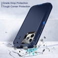 thumbnail image 4 of I-HONVA Compatible with iPhone 11 Pro Case,3-Layer Military Grade Drop Protection Anti-Slip Bumper Rugged Shockproof Dustproof Protection 5.8 inch Phone Case,Navy Blue, 4 of 7
