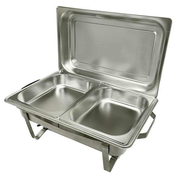 Stainless Steel 8QT Chafer Chafing Dish Full Size Buffet Trays + 2 1/2