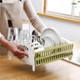 thumbnail image 4 of ziyahi Collapsible Dish Drain Rack Multifunctional Cutlery Organizer Kitchen Plate Cup Dish Drying Rack, 4 of 7
