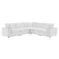thumbnail image 3 of Sectional Sofa Set, Faux Vegan Leather, White, Modern Contemporary Urban Design, Living Lounge Room Hotel Lobby Hospitality, 3 of 10