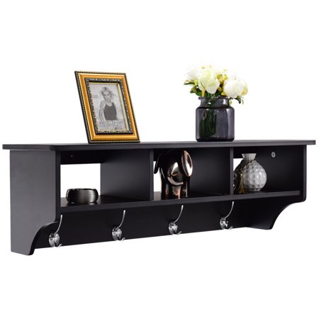 shelf hooks rack storage cubby organizer coat entryway mount hallway costway dialog displays option button additional opens zoom