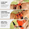 thumbnail image 5 of No Pull Dog Harness with A Free Heavy Duty 5ft Dog Leash, Adjustable Soft Padded Dog Vest, Reflective No-Choke Pet Oxford Vest with Easy Control Handle for Dogs(Orange, Medium), 5 of 7