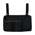 thumbnail image 2 of Bolsa para sil de ruedas, bolsa para reposabrazos, regal familia, de almacenamiento de 5 bolsillos para sil de ruedas Negro Baoblaze bolsa lateral para silla de ruedas, 2 of 8
