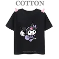 thumbnail image 3 of Camiseta de algodón Kuromi Kawaii Manga Anime japonés Niños Camiseta de verano Ropa para niños Tops Niños Niñas Camiseta Bebé Linda, 3 of 5