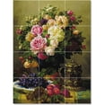 thumbnail image 1 of Ceramic Tile Mural-Jean Baptiste Robie Flowers Tile Mural House Remodeling Ideas. 40" w x 32" h using (20) 8 x 8 ceramic tiles, 1 of 3