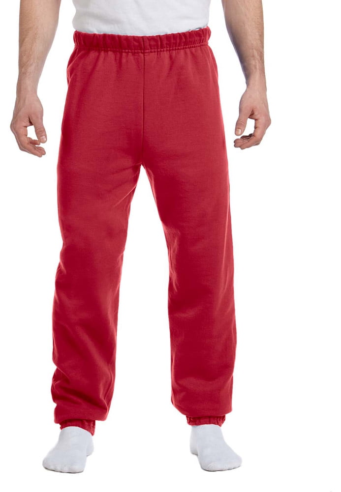 Victorious Men's Heavyweight Fleece Relaxed Lounge Cargo Sweatpants -  Burgundy - 3X-Large