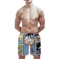 thumbnail image 6 of The Loud House Men's Swim Trunks Board Shorts Drawstring Elastic Waist Quick Dry Swimsuits Beach Shorts with Pockets L, 6 of 8