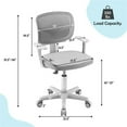 thumbnail image 2 of Pemberly Row Kids Height Children Study Chair w/Auto Brake Casters Gray, 2 of 8
