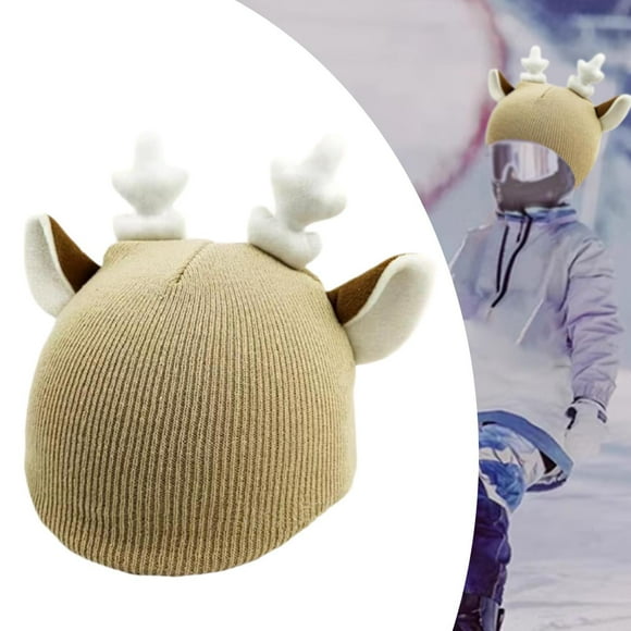 Funda para casco de esquí, accesorios para esquí, cómoda decoración para casco con forma de ciervo, de invierno para patinaje, ciclismo y esquí