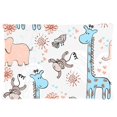 thumbnail image 1 of BSDHOME Babies Hand Draw Seamless Pattern With Animals Pillow Case 20x30 inches Two Sides Print, 1 of 1