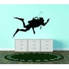 Top Selling Decals - Prices Reduced Water Sport Silhouette Scuba Diving Diver Snorkel Vinyl Wall Vinyl Decor 30x40