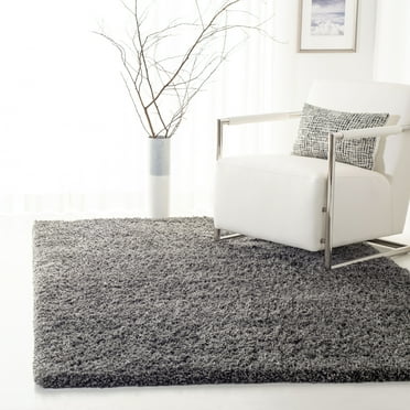 SAFAVIEH Fontana Jamie Solid Shag Area Rug, Silver, 8' x 10'