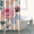 thumbnail image 5 of Waterproof Pioneer Shower Curtain 84x72 Inch Polyester Unique Colorful Floral Shower Curtain for Bathroom Hotel Home Decor with 12 Plastic Hooks, 5 of 5