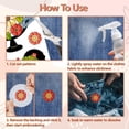 thumbnail image 4 of Water Soluble Embroidery Patterns with Color for Beginners 4 Sheets with 26pcs Wash Away Embroidery Pattern Stabilizer for Hand Sewing Women Adults, 4 of 9