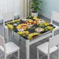 thumbnail image 3 of Square Tablecloth Boho Floral and Wildflower Aesthetic Pattern, Waterproof Backed Table Cover for Outdoor Picnic, Spring Dining, 3 of 5