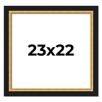 23x22 Frame Gold Real Wood Picture Frame Width 2.25 Inches | Interior Frame Depth 0.5 Inches |