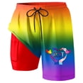 thumbnail image 2 of WILLBEST Mens Swimsuit Men Swim Trunks with Compresssion Liner Inseam Board Shorts Bathing Suit with Pockets, 2 of 3
