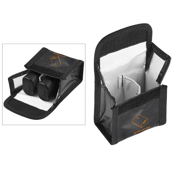 1 paquete de bolsas de batería a prueba de fuego a prueba de explosiones Lipo batería de manga segura de bolsa de protección de de Negro M Macarena Almacenamiento a prueba de explosiones