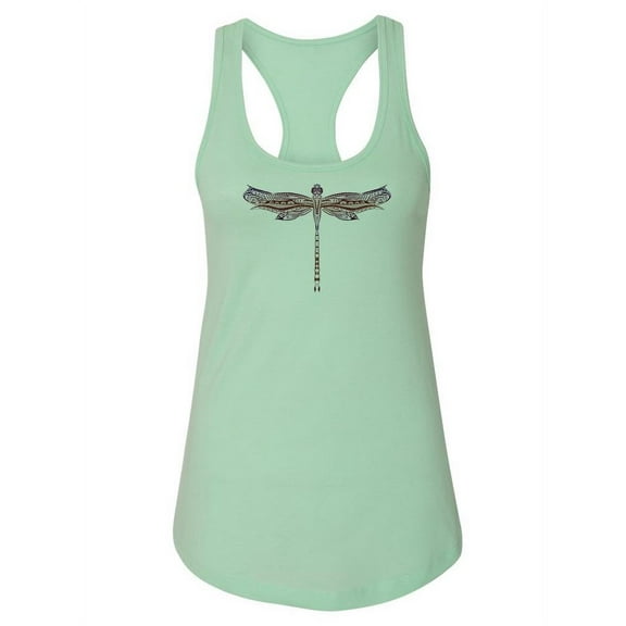A Dragonfly Sketch Racerback Tank Women -Image by Shutterstock, Female x-Small