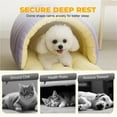 thumbnail image 5 of CutyPet Winter Cave, Removable Washable Plush Cat Bed with Anti-Slip Bottom, Semi-Enclosed Warm Pet Cave for Cats and Small Dogs, Cozy Hideaway House with Soft Cushion, 5 of 9