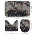 thumbnail image 3 of 4 Piece SKZ Stray Korea Ki Shower Curtain Sets with Rugs, Toilet Lid Cover, Bath Mat and 12 Hooks, Waterproof Shower Curtain Set for Bathroom, 3 of 8