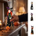 thumbnail image 3 of MYUNNIL Cute Vintage Wooden Witch Figurine Halloween Pumpkin Tabletop Statue Hand-Painted Fall Seasonal Ornament 7 Inch, 3 of 8