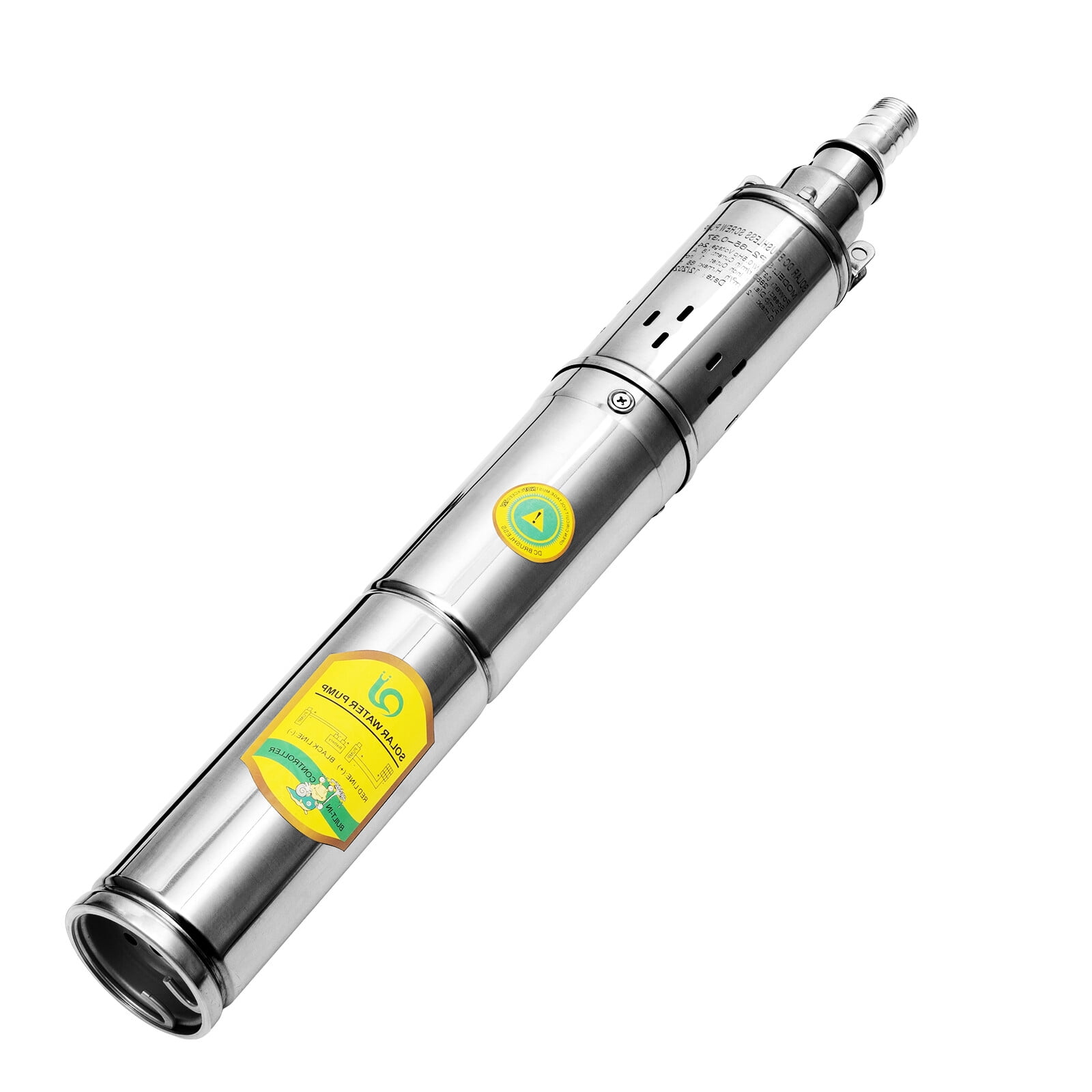 Deep Well Solar Submersible Water Pump, DC 24V 370W Submersible Deep Bore Well Water Pump, Bore Well Water Pump Brushless DC Motor Solar Water Pump for Village, Farm, Camping Car Water Supply