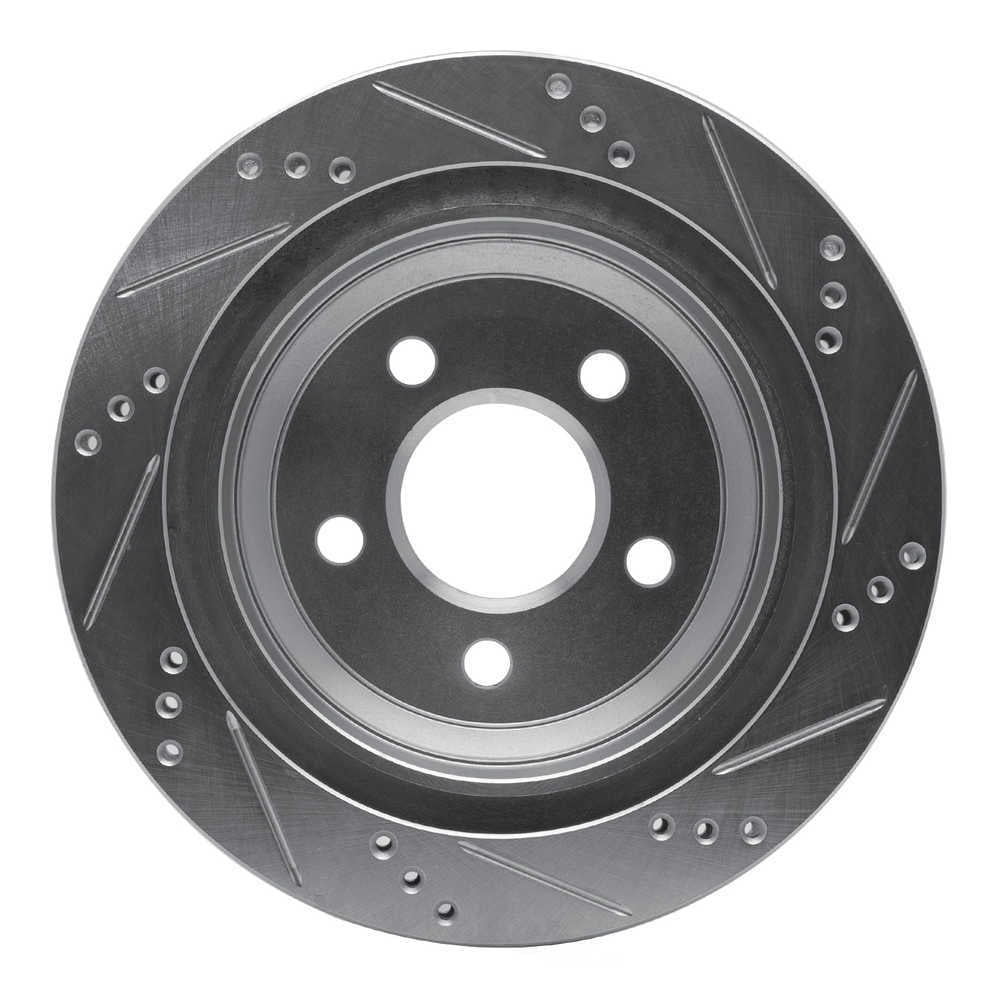 Dynamic Friction Company 631-52013L DFC Brake Rotor - Drilled And Slotted - Silver