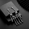 thumbnail image 6 of Halloween Skull Dangle Earrings - Jointed Skeleton Long Drop Earrings Stud Jewelry for Women Men, 6 of 8