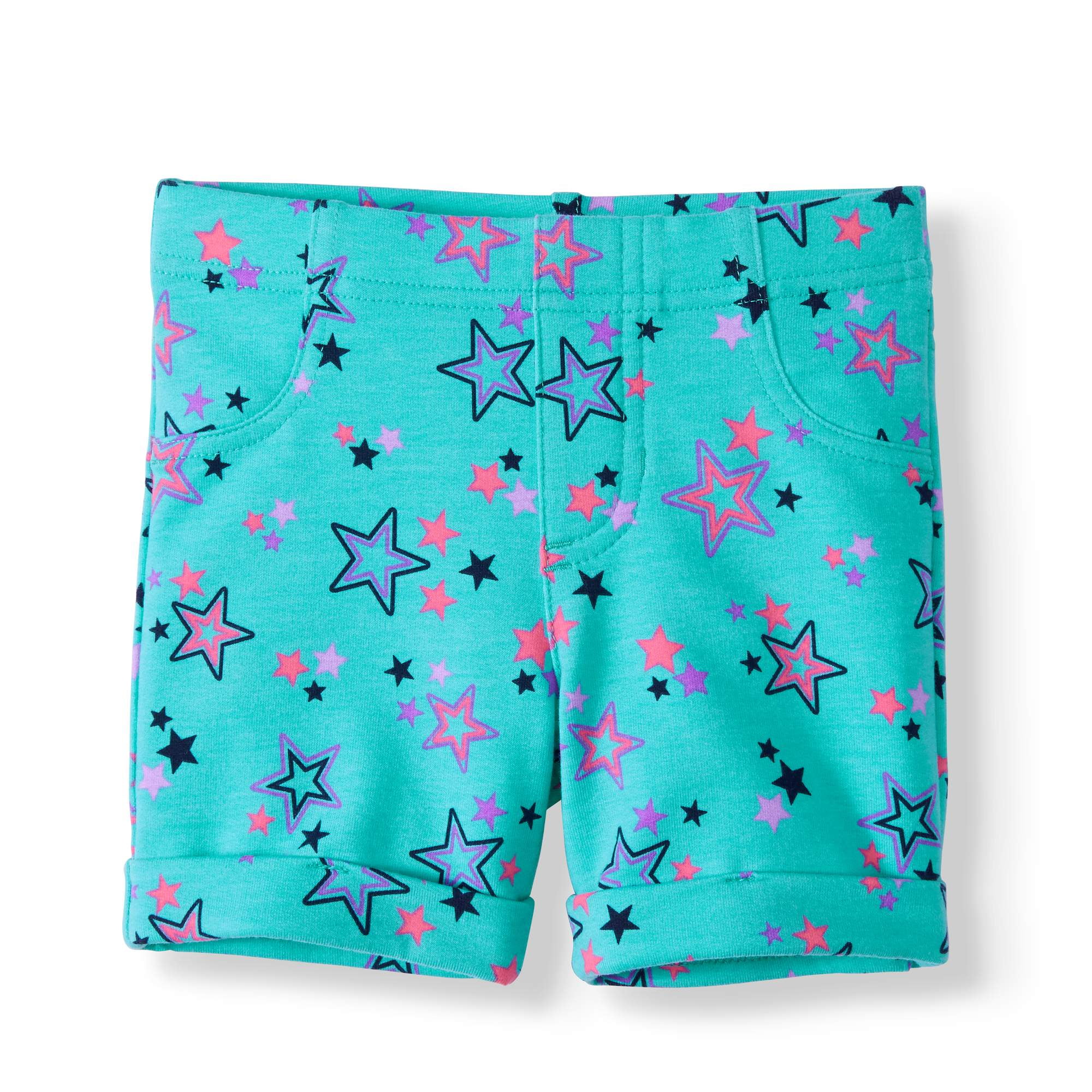 Little Girls' 48 Print French Terry Shorts