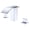 Chrome, variant on 8 Inch Waterfall Widespread Bathroom Sink Faucet 3 Hole in Chrome Finish