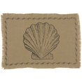 thumbnail image 3 of VHC Brands Sandy Burlap Seashells Nautical Cotton Coastal Tabletop Kitchen Stenciled Placemat Set of 6 Set 12x18 Tan, 3 of 5