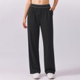 thumbnail image 5 of High Waisted Wide Leg Quick Dry Trousers Women Lightweight Relaxed Fit Daily Yoga Pants with Pockets, 5 of 6