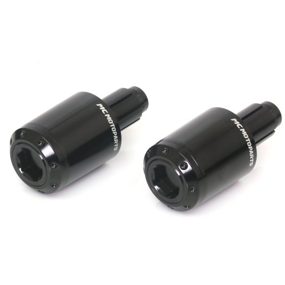 MC MOTOPARTS Embouts de Guidon CNC Compatibles avec Guidon de Moto Diamètre 13-17mm (Noir)