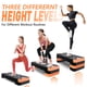 thumbnail image 4 of gYMMAgE Paso de ejercicio aeróbico Paso a paso aeróbico ajustable para ejercicio Plataforma de paso para subir 265 pasos con elevadores de altura ajustables 4A 6A 8A Mujeres Gimnasio en casa cardio Fi, 4 of 5