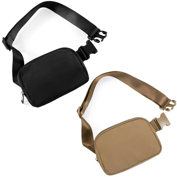 NAISHIER 2 Pack Fanny Pack, Unisex Mini Belt Bag with Adjustable Strap Small Fanny Pack for Workout Running Traveling Hiking